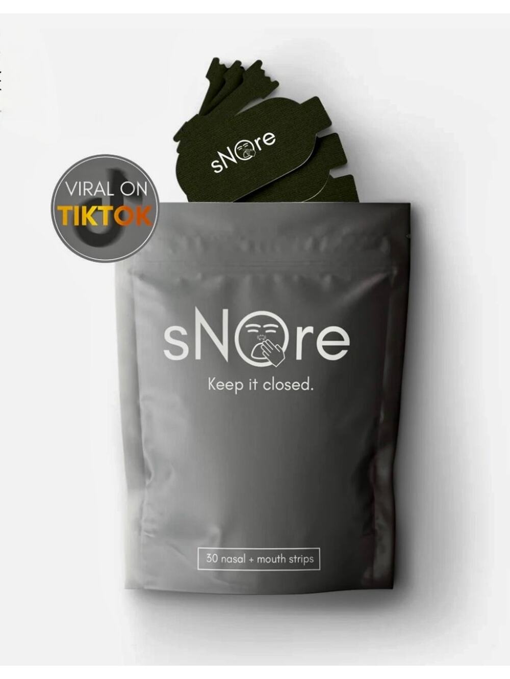 sNOre Mouth Tape & Nasal Strips - 30 day supply of each